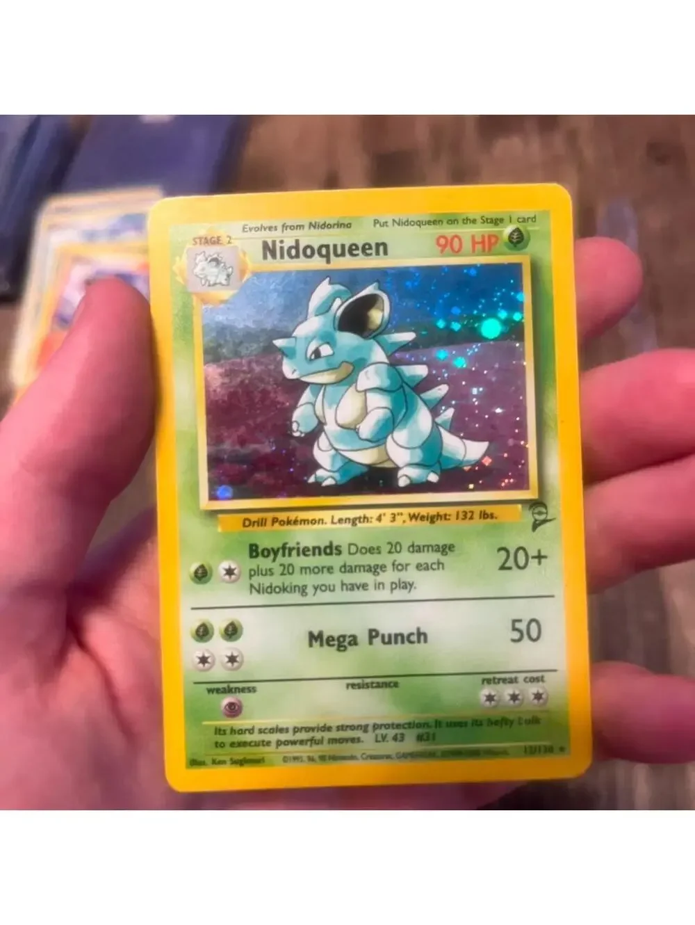 Nidoqueen 12/130 Holo Rare - Base Set 2 2000 Vintage Wizards Holo